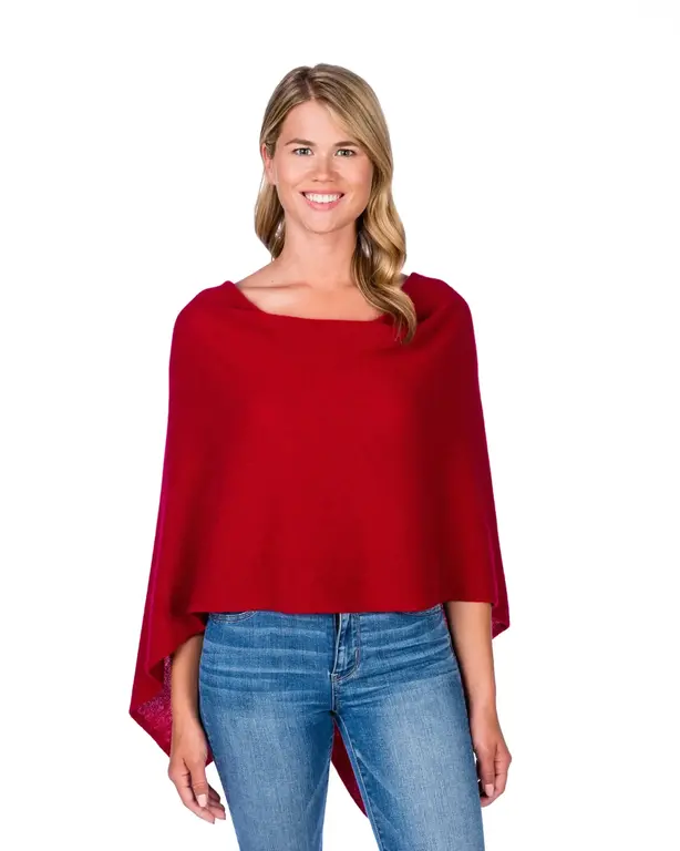 ALASHAN ALASHAN Cashmere Topper, Red Velvet