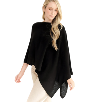 ALASHAN 100% Cashmere Topper, Ebony