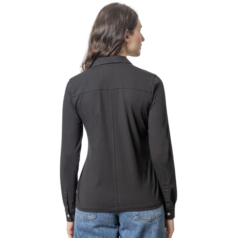 LILLA P LILLA P Long Sleeve Soft Wash Jersey Button Down Tee