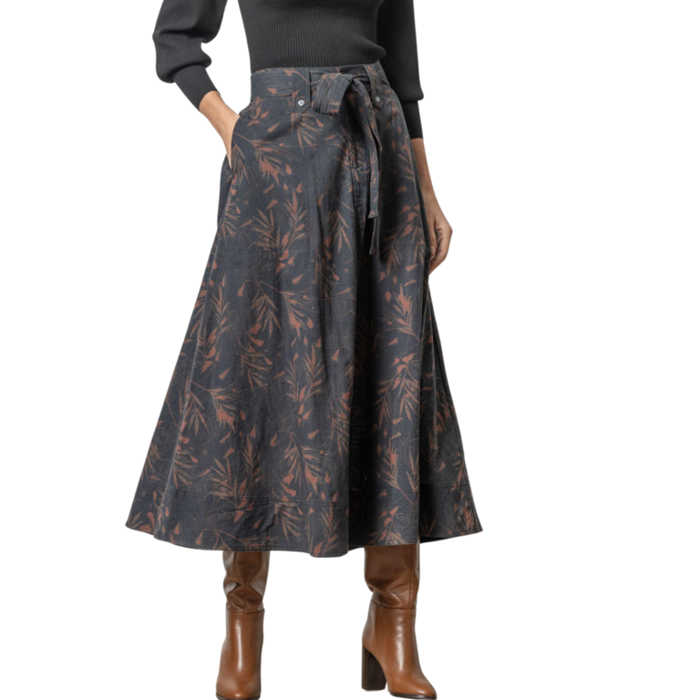 LILLA P LILLA P Long Belted Skirt