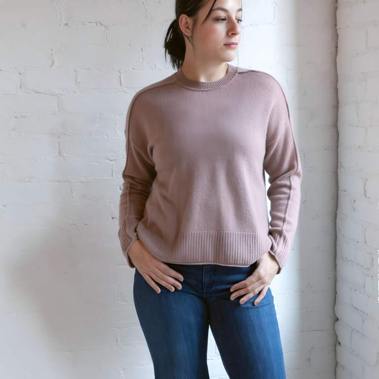 ALASHAN ALASHAN Cashmere Emilia Crewneck Sweater, Adobe