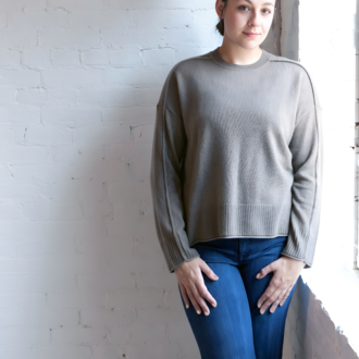 ALASHAN Cashmere Emilia Crewneck Sweater, Truffle