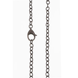 MARGO MORRISON Sterling Silver Link Chain with Diamond Clasp, 25"