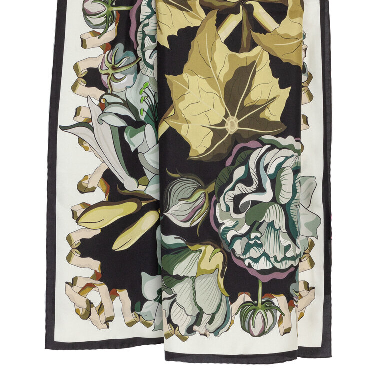 FRANCO FERRARI FRANCO FERRARI Roses & Daffodils Silk Scarf