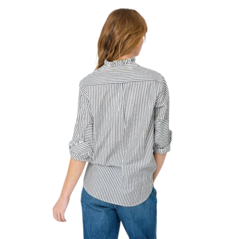 KERRI ROSENTHAL KERRI ROSENTHAL Mia Stripe Ruffle Shirt