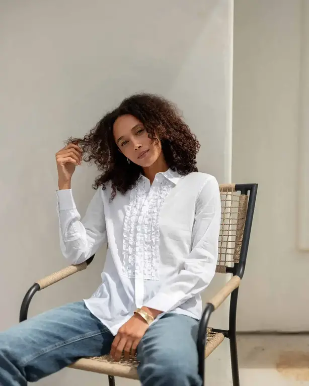 MERSEA MERSEA  Voyageur Tuxedo Ruffle Shirt