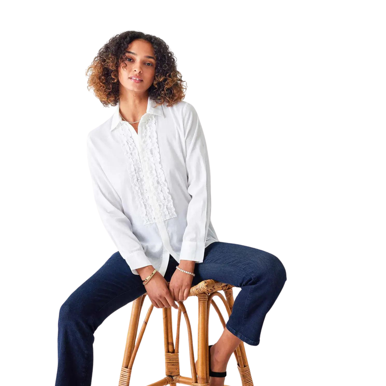 MERSEA MERSEA  Voyageur Tuxedo Ruffle Shirt