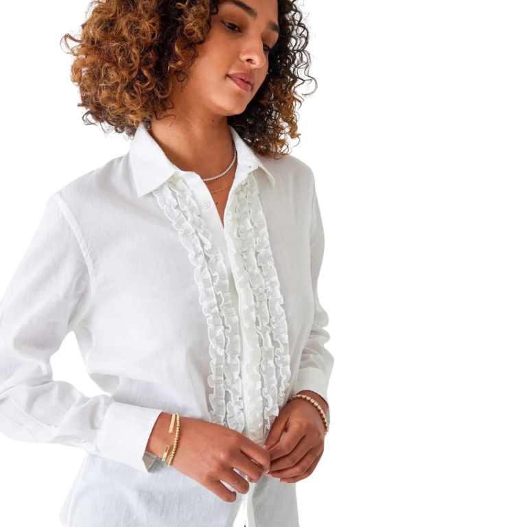 MERSEA MERSEA  Voyageur Tuxedo Ruffle Shirt