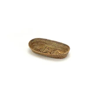 CALAISIO Oval Bread Basket with Braded Edge, Small