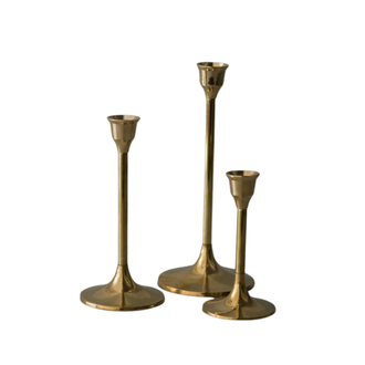 GALLEY & FEN Brass Candlesticks Set of 3
