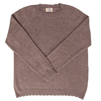 COLORI Cashmere Frayed Edge Crewneck Sweater