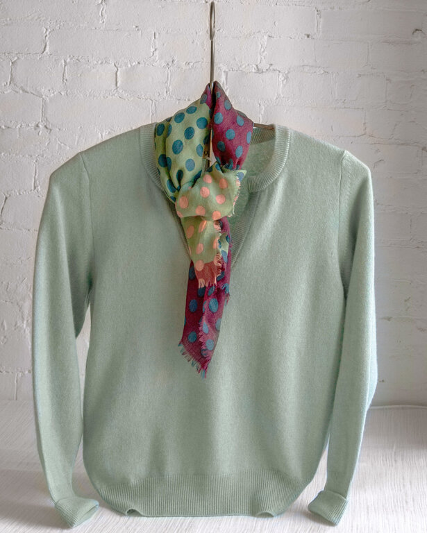 COLORI COLORI Cashmere Light Slit Neck Pullover