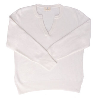 COLORI Cashmere Light Slit Neck Pullover