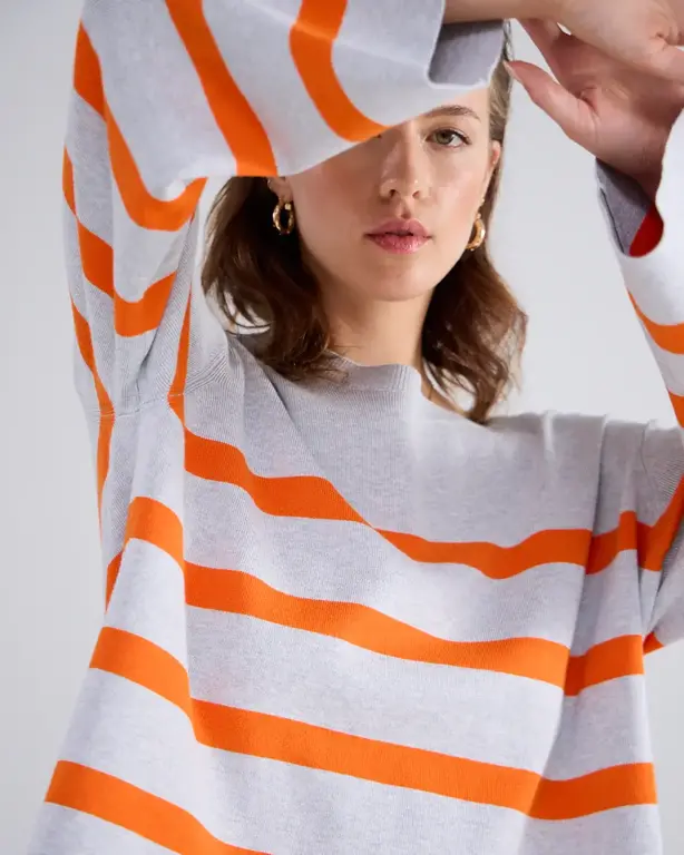SUMMUM SUMMUM Striped Viscose Blend Sweater