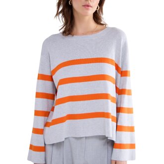 SUMMUM Striped Viscose Blend Sweater