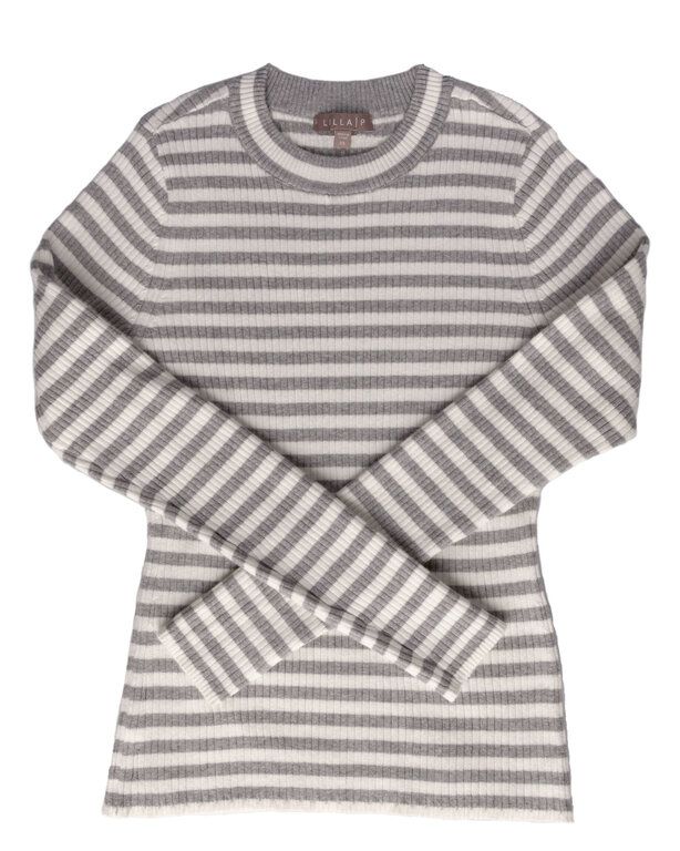 LILLA P LILLA P Striped Crewneck Sweater
