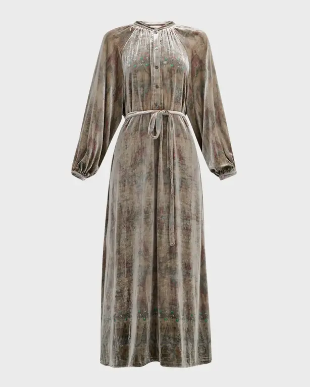 PIERRE-LOUIS MASCIA PIERRE-LOUIS MASCIA Velvet Maxi Dress