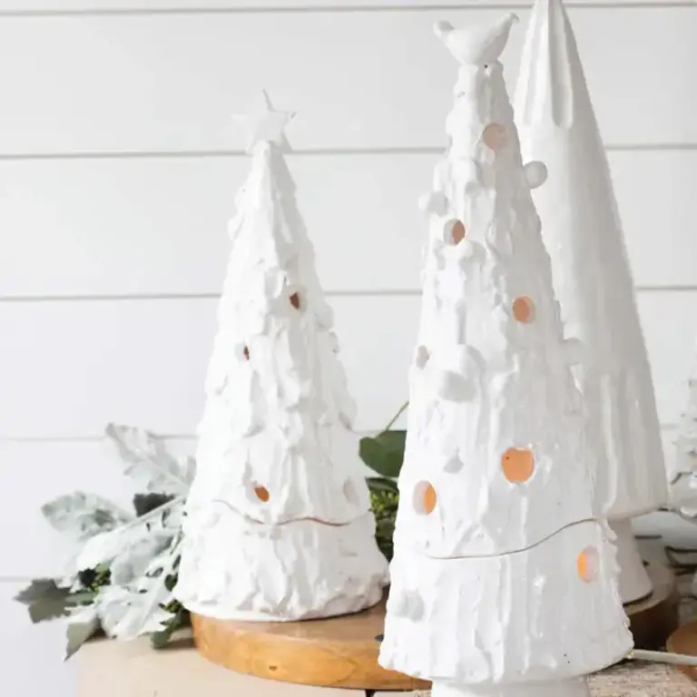 VIETRI VIETRI Foresta White Small Flocked Tree with Star