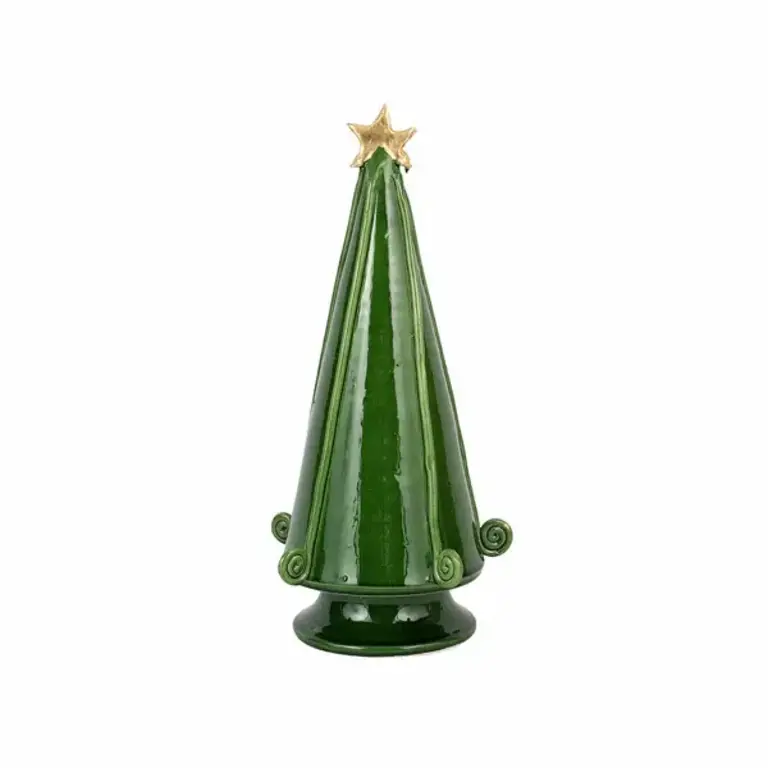 VIETRI VIETRI Foresta Green Medium Tree with Swirl