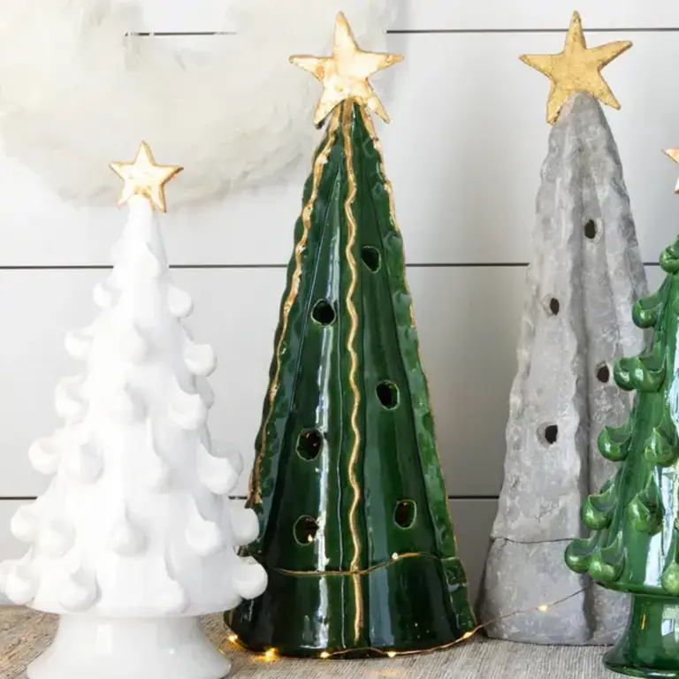 VIETRI VIETRI Foresta Green Large Tree with Ribbon & Gold Star