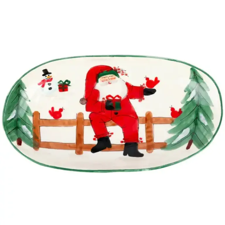 VIETRI VIETRI Old St. Nick Shallow Oval Bowl
