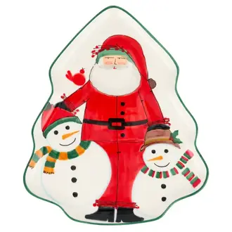 VIETRI 2024 Limited Edition Old St. Nick Figural Tree Platter