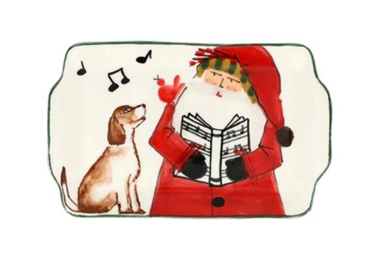 VIETRI VIETRI  2023 Limited Edition Old St Nick Rectangular Plate