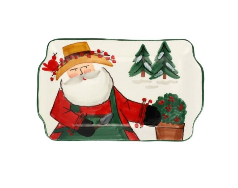 VIETRI VIETRI  2022 Limited Edition Old St. Nick Rectangular Plate