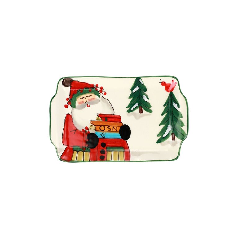 VIETRI VIETRI 2021 Limited Edition Old St. Nick Rectangular Plate