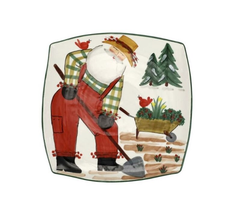 VIETRI VIETRI 2022 Limited Edition Old St. Nick Square Platter