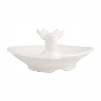 VIETRI Pietra Natale Figural Deer Shallow Bowl