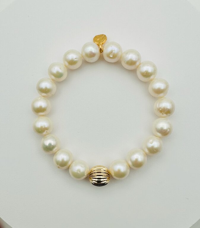 JMNYC DESIGNS JMNYC DESIGNS Round Freshwater Pearl and Faceted Ball Bracelet