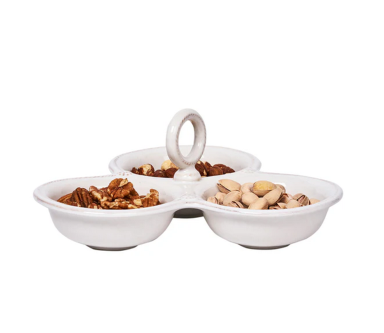 JULISKA JULISKA Berry & Thread Whitewash Triple Bowl Server