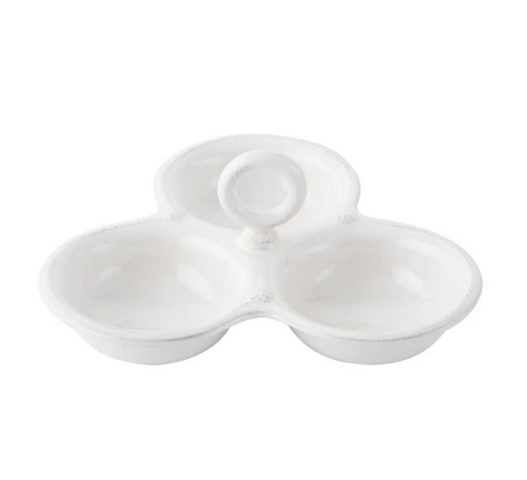 JULISKA JULISKA Berry & Thread Whitewash Triple Bowl Server