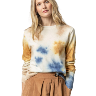 LILLA P Tie Dyed Crewneck Sweater