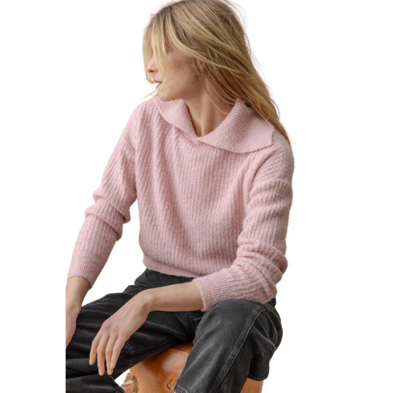 LILLA P LILLA P Split Collar Sweater