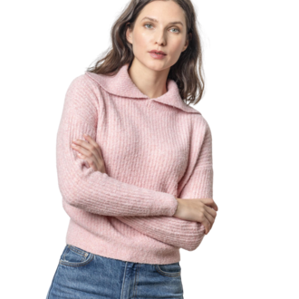 LILLA P Split Collar Sweater