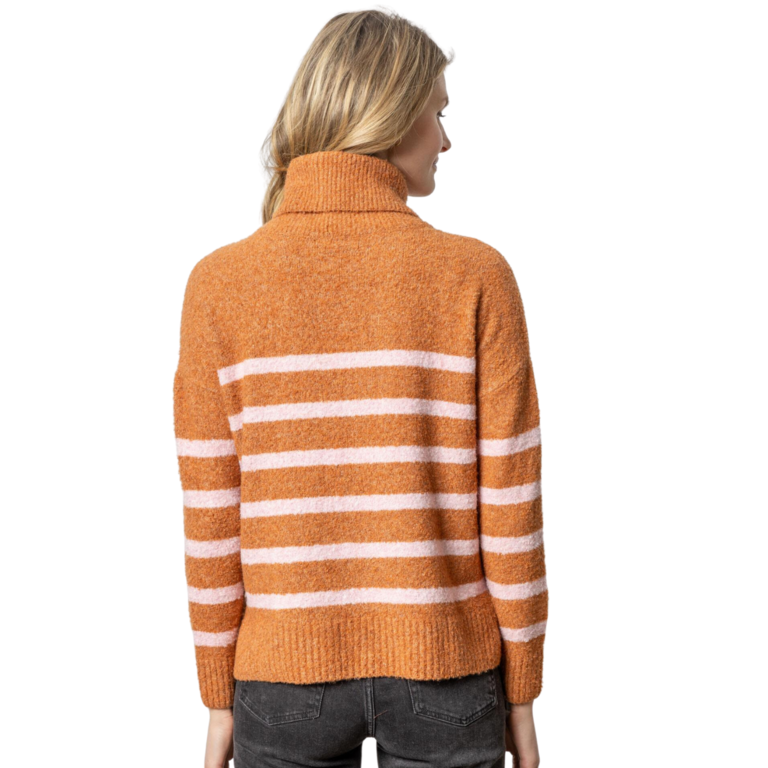 LILLA P LILLA P Striped Turtleneck Sweater