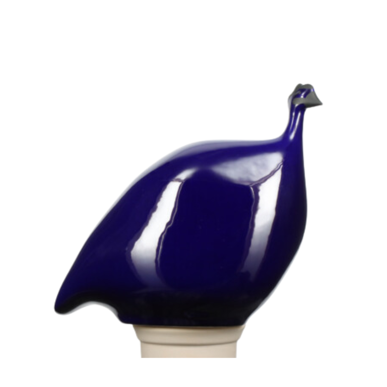 LES CERAMIQUES DE LUSSAN LES CERAMIQUES DE LUSSAN Midnight Blue Guinea Fowl, Medium