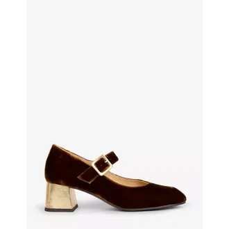 PENELOPE CHILVERS Mid Heel Velvet Mary Jane