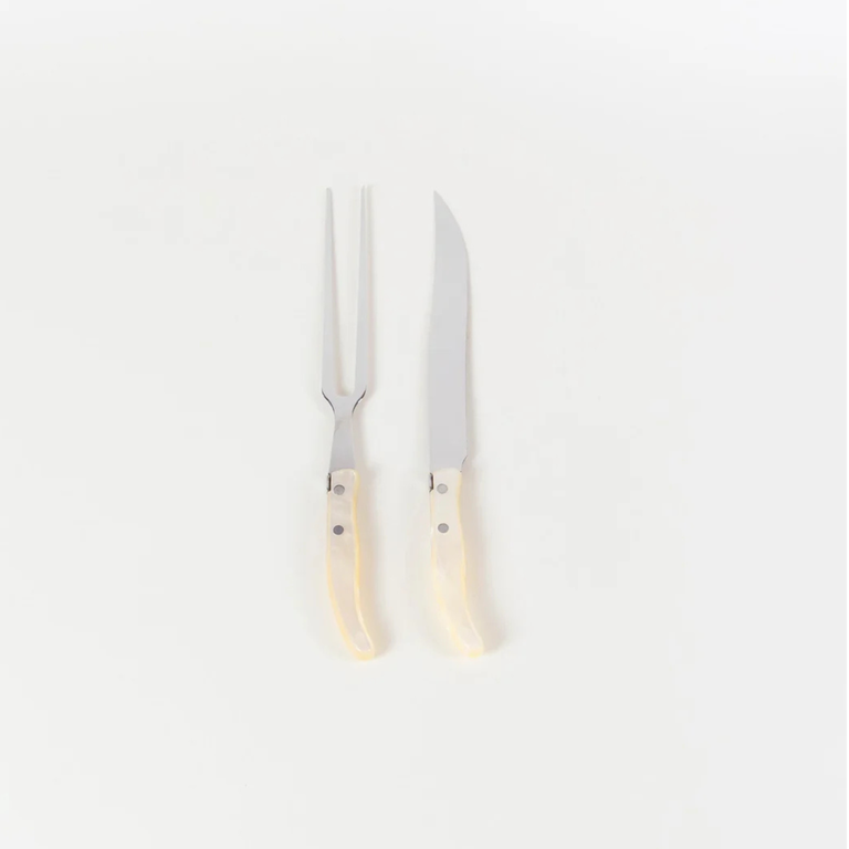 CLAUDE DOZORME CLAUDE DOZORME Carving Set, Natural