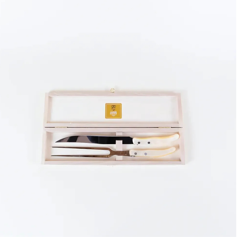 CLAUDE DOZORME CLAUDE DOZORME Carving Set, Natural