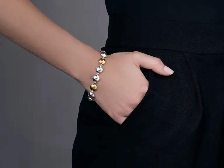 GURHAN GURHAN Sterling Silver, 24k Gold All Around Spell Bracelet