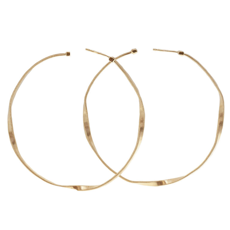 MARCO BICEGO MARCO BICEGO 18K Gold Marrakech Twisted Large Hoop Earrings