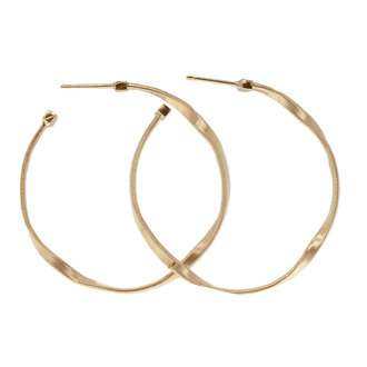 MARCO BICEGO 18k Yellow Gold Marrakech Twisted Medium Hoop Earrings