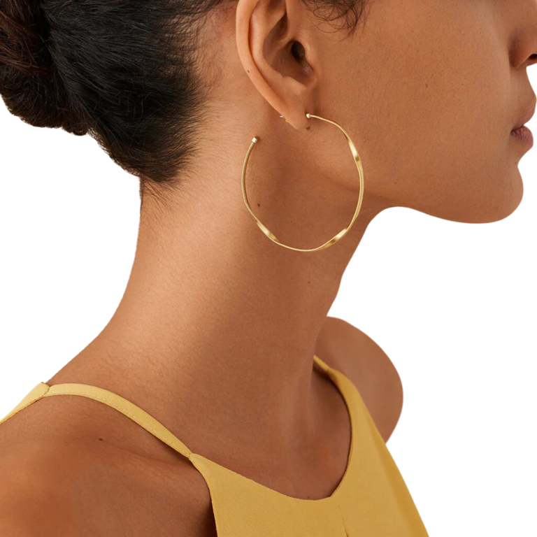 MARCO BICEGO MARCO BICEGO 18K Gold Marrakech Twisted Large Hoop Earrings