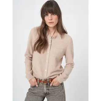 REPEAT Short Cashmere, Lurex Cardigan Sweater