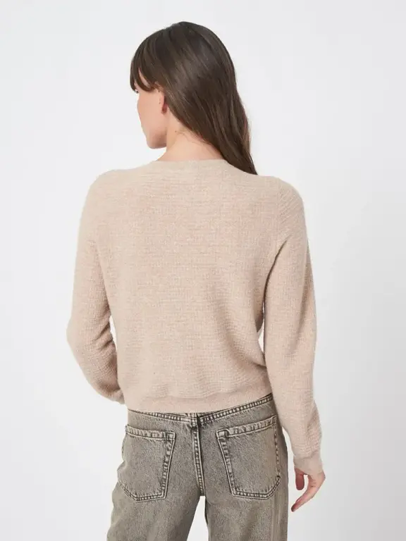 REPEAT REPEAT Short Cashmere, Lurex Cardigan Sweater