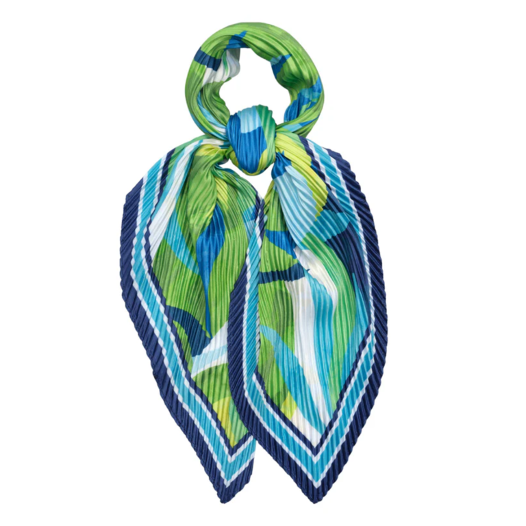 ECHO DESIGN GROUP ECHO Paper Palms Pleated Diamond Scarf