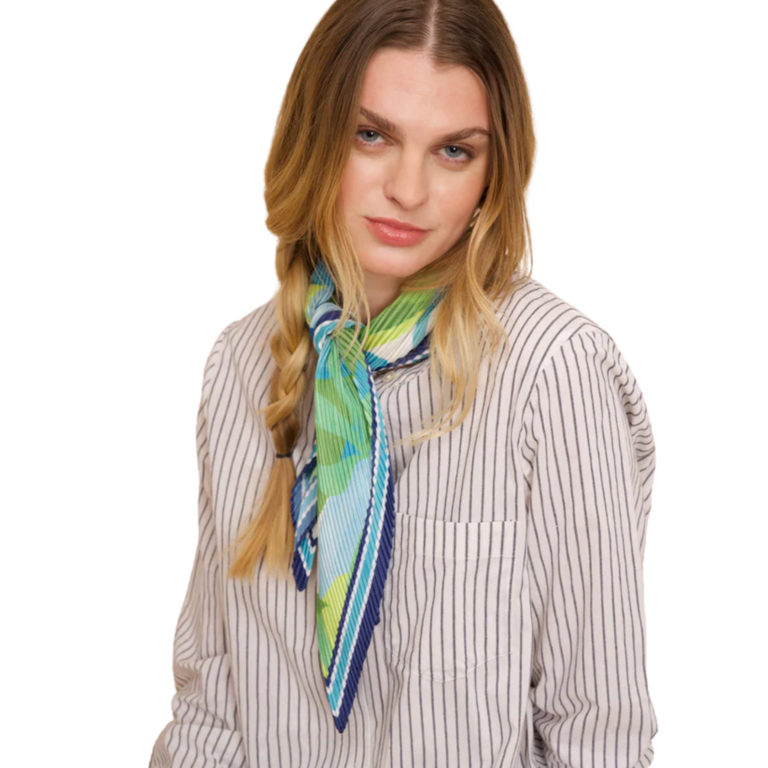 ECHO DESIGN GROUP ECHO Paper Palms Pleated Diamond Scarf